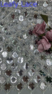 Rockröcke Modedesign-Projekte Perlenstickerei Stoff Spitze Stoff für Ganzes Kleid Mesh Spitze