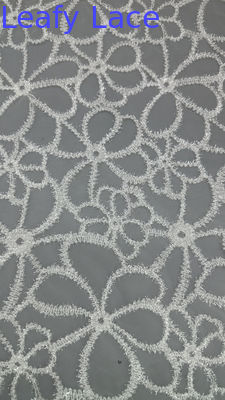 Flocked Mesh Stoff Spitze Stil Metall für Kleider Atemparty