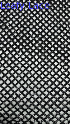 100% Polyester All Sequin Schwarzes Sequin Broderiertes Gewebe Plaid Für AW Saison Für Kleider