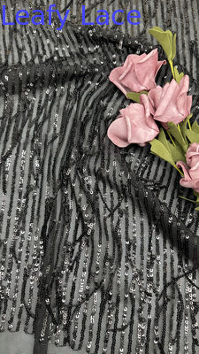 Seil Streifen Sequin Broderierte Stoffnetze Boden Atmen elegant für Abendkleid