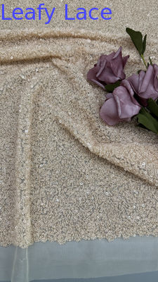 Schimmerndes Sequin Luxusgewebe für Kleider 100% Polyester Sequin Stickgewebe