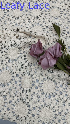 Sun Design Leafy Corded Lace Fabric Hollow-up Circle für Abendkleider Sommerkleidung