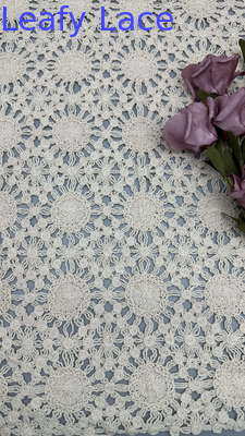 Sun Design Leafy Corded Lace Fabric Hollow-up Circle für Abendkleider Sommerkleidung
