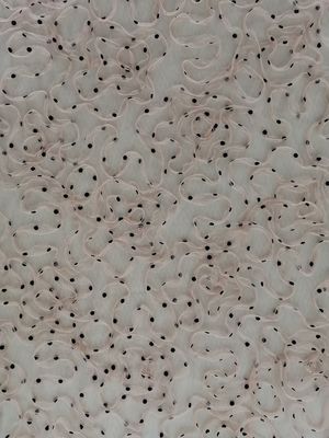 Dreidimensionales Blumengewebe Dot Flocked Tulle Cording Mesh der spitze-3D