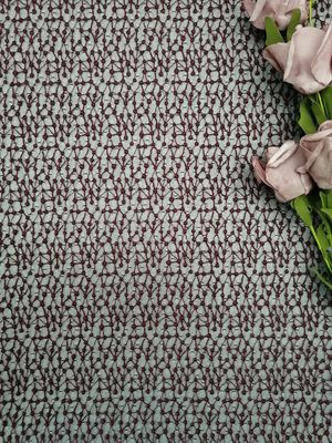 Bettwäsche-Artikel Mesh Embroidered Wine Red Polka Dot Tulle Fabric