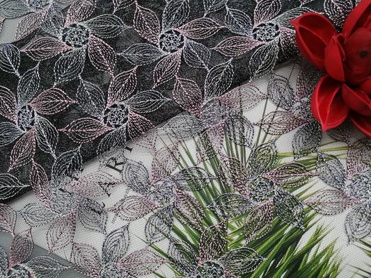 80 Yards blühen farbiges Stickerei-Gewebe für kleine Mädchen ankleiden