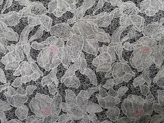 Tischdecke 80 Yards rosa perlenbesetzte Stickerei-Gewebe-