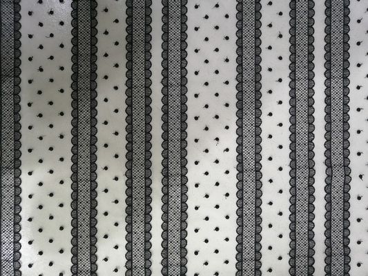 Schwarzer Dot Line Tulle Mesh Embroidered schnüren sich Gewebe für Hauptgewebe