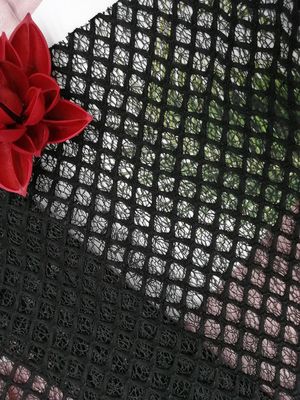 Schwarzer Diamond Pattern 60 Yards gebundenen Tulles Mesh Fabric