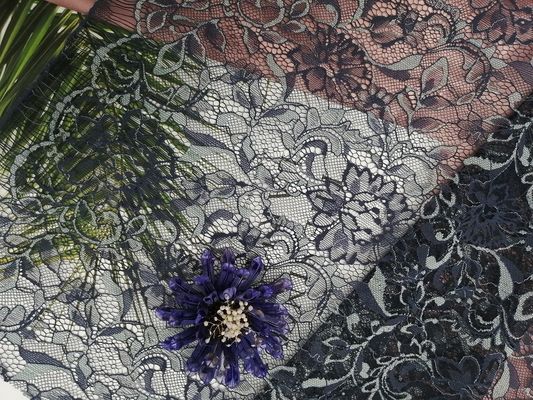 Zwei Tone French Chantilly Lace Fabric
