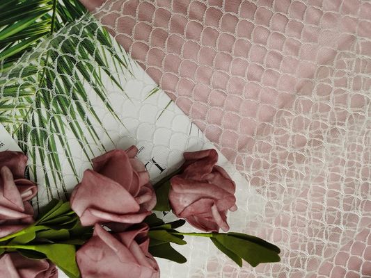 Fischschuppen kopieren schwarzes weiches Tulle Mesh Fabric