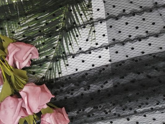 100 Yards Tulle schnüren sich gespritzte Stickerei Mesh Fabric