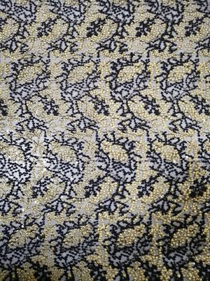 125CM Partei-Schwarzes gestickte Paillette Mesh Fabric