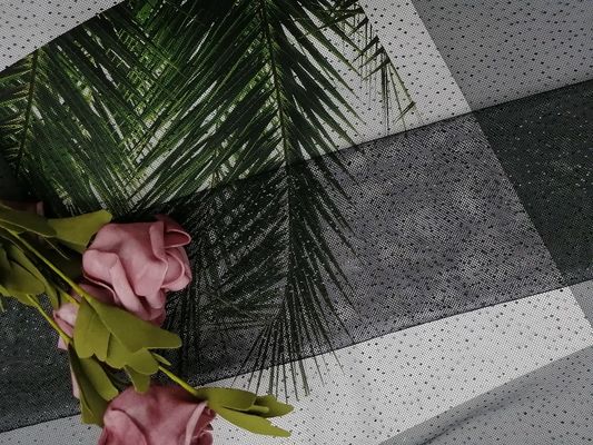 Partei-Schwarzes Dot Glitter Tulle Mesh Foil druckte Gewebe