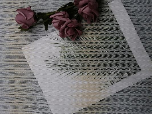 100 Yards 145cm geometrische geschnürte Spitze-Gewebe-Elfenbein-Brautspitze-Gewebe-
