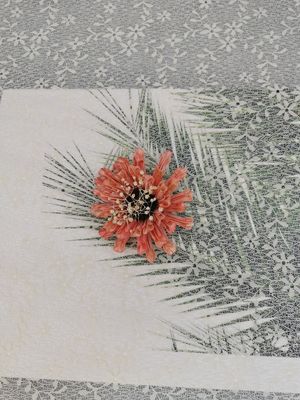 Elfenbein-schnüren sich kleine Blumenordnungs-Gewebe-Polyester-Abgänger 100% Gewebe