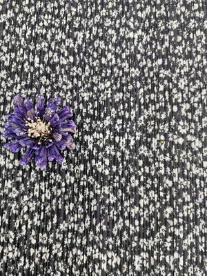 Chrysantheme Polyester 100% Druck-Mesh Pleated Lace Fabric