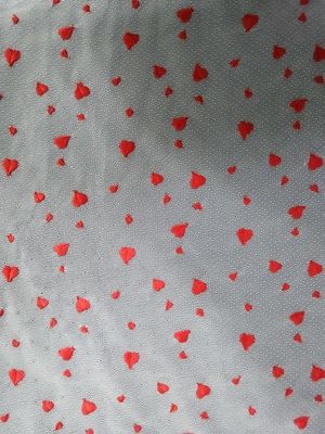 Schnüren sich das freie kleines gestickte Mädchen-rote Herz AZO Gewebe-Abend-Kleid