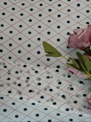 57&quot; Double Color Embroidered Lace Fabric Polka Dot Mesh Children Clothes Fabric