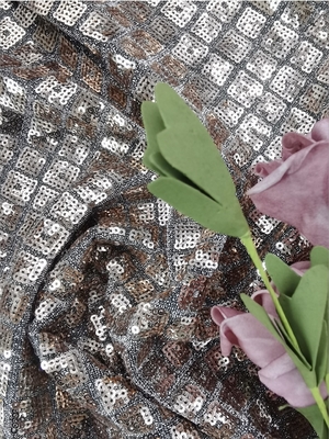 Polyester-Paillette-Stickerei-Gewebe-Paillette schnüren sich Gewebe für Partykleid
