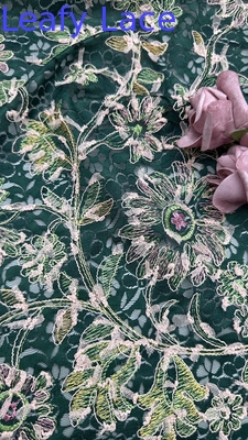Custom Broderie Spitze Stoff Elegant 3D Blumenbroderie Luxus 100% Baumwolle