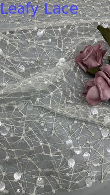 Sequin Stickstoff Glänzende Häkel Spitze Stoff Abend Anlass Stoff