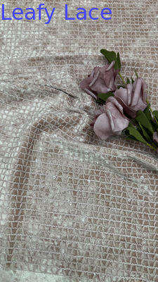 100% Polyester Stickmaschette Sequin Spitze Stoff Holow-up Elegante Spitze Fabic