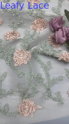 Eｍbroidered Spitzenstoff 100% Polyester Mesh-Grundlage Hochwertig für Brautkleid