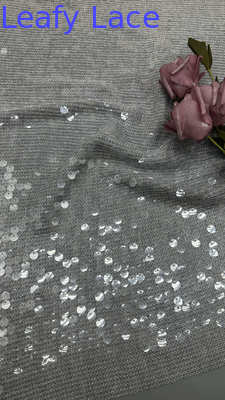 Sequin Broderierte Stoff Plaid Glanz Design Atmen Luxuriös für Party-Kleider