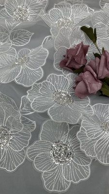 Geprägt aus Perlen 100% Polyester glänzend, elegant für Partygekleider, Kleider