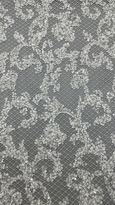 Sequin gestickt Floral schöne Mesh Boden kundenspezifische Design-Fabrik für Kleider